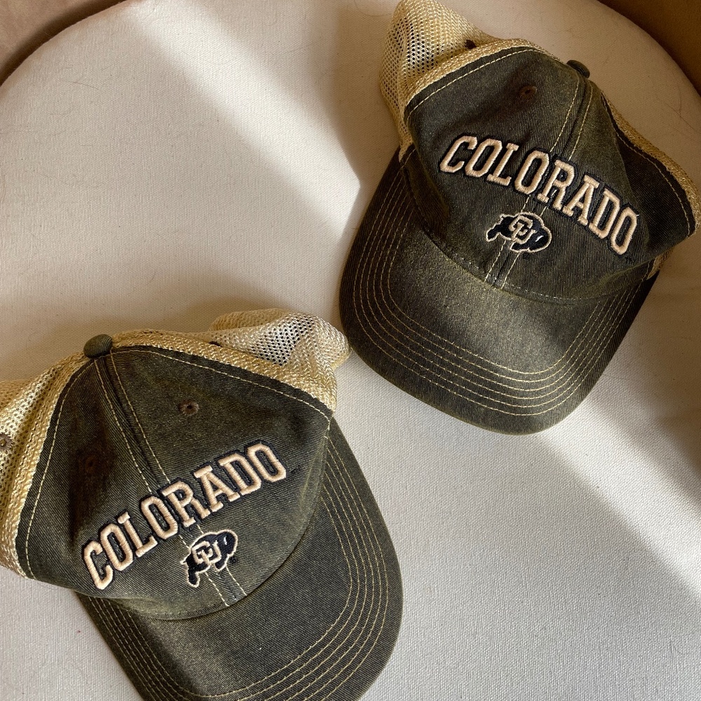 University of Colorado Buffs Football- Set of 2 Baseball Style Caps